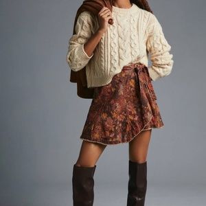 Anthropologie Pilcro Wrap Mini Skirt